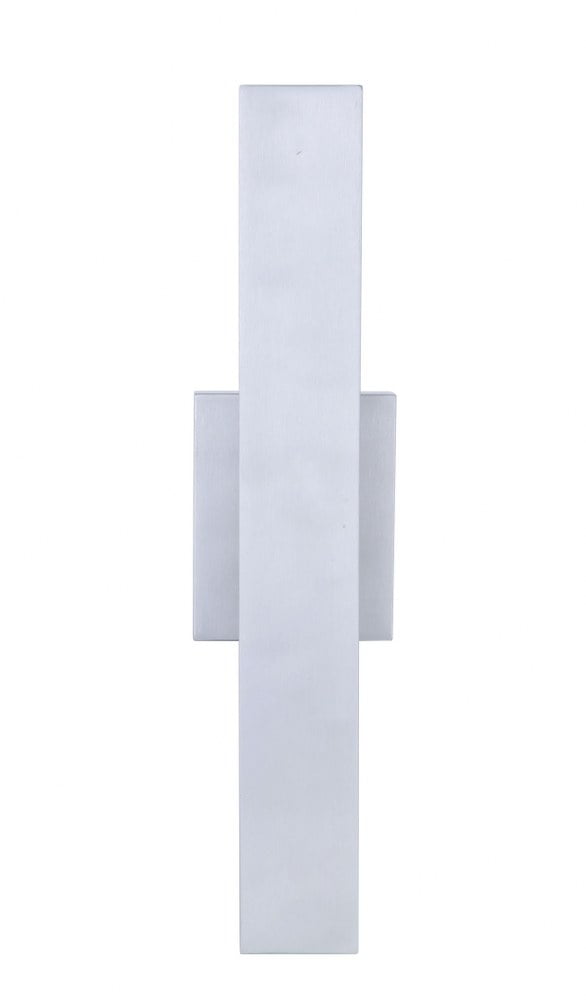 Brushed Aluminum Modern LED Wall Sconce Lantern