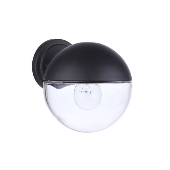Craftmade ZA3414-MN Evie Outdoor Sphere Wall Sconce, 1-Light 60 Watt, 8"H x 8"W, Midnight