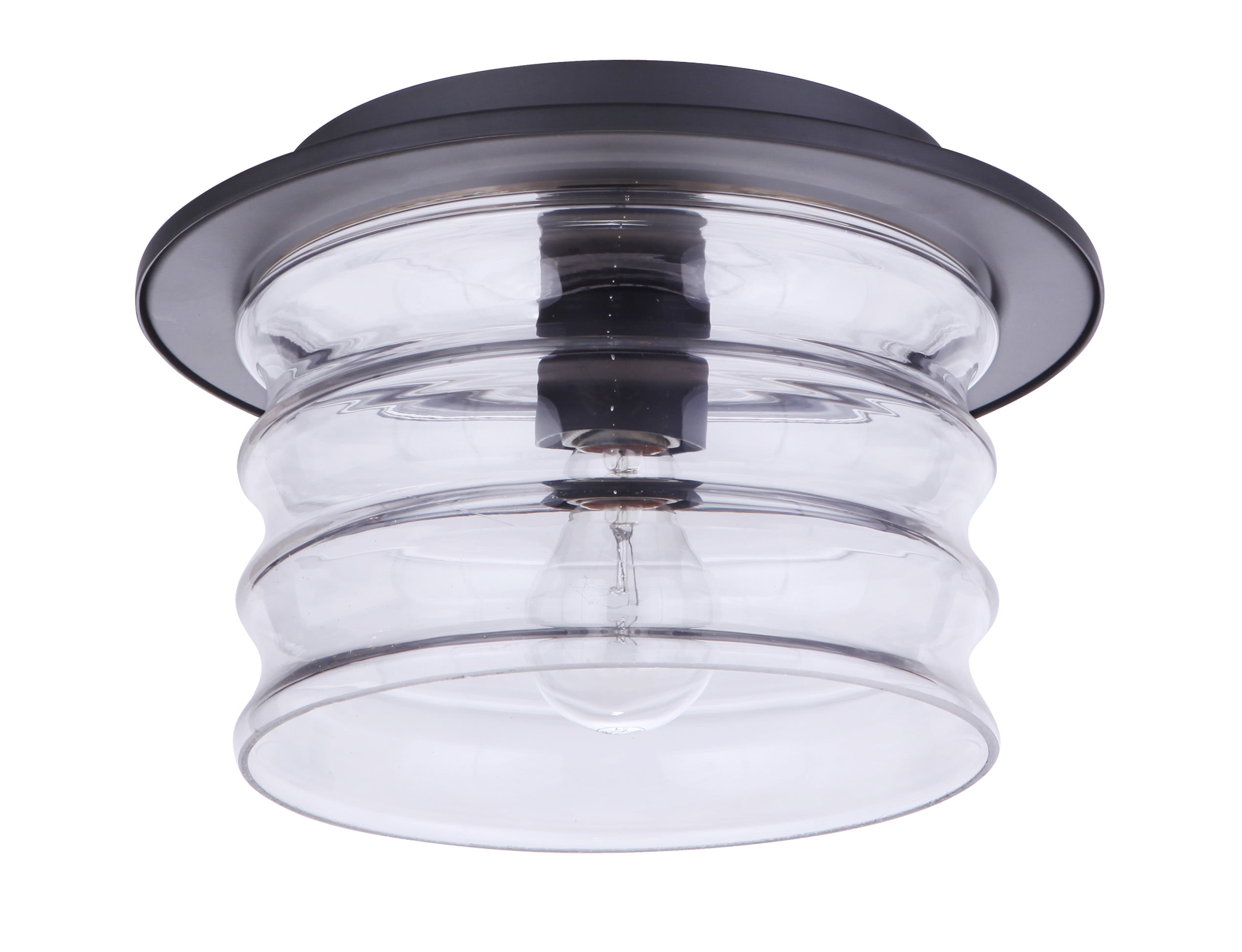 Midnight Clear Glass Indoor/Outdoor Flush Mount Light