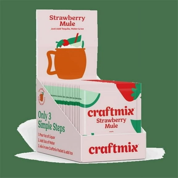 Craftmix 103IP Strawberry Mule Caddy Cocktail Mixers - 24 Count