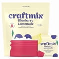 thumbnail image 1 of Craftmix Blueberry Lemonade Mix - 12 Packets - Easy Powder Drink with Real Fruit - Vegan, Low-Carb, Non-GMO, Dairy Free, Gluten-Free - Water Enhancer, Skinny Cocktail Mixers, Instant Mix Mocktail Kit, 1 of 5
