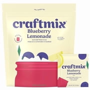 Craftmix Blueberry Lemonade Mix - 12 Packets - Easy Powder Drink with Real Fruit - Vegan, Low-Carb, Non-GMO, Dairy Free, Gluten-Free - Water Enhancer, Skinny Co