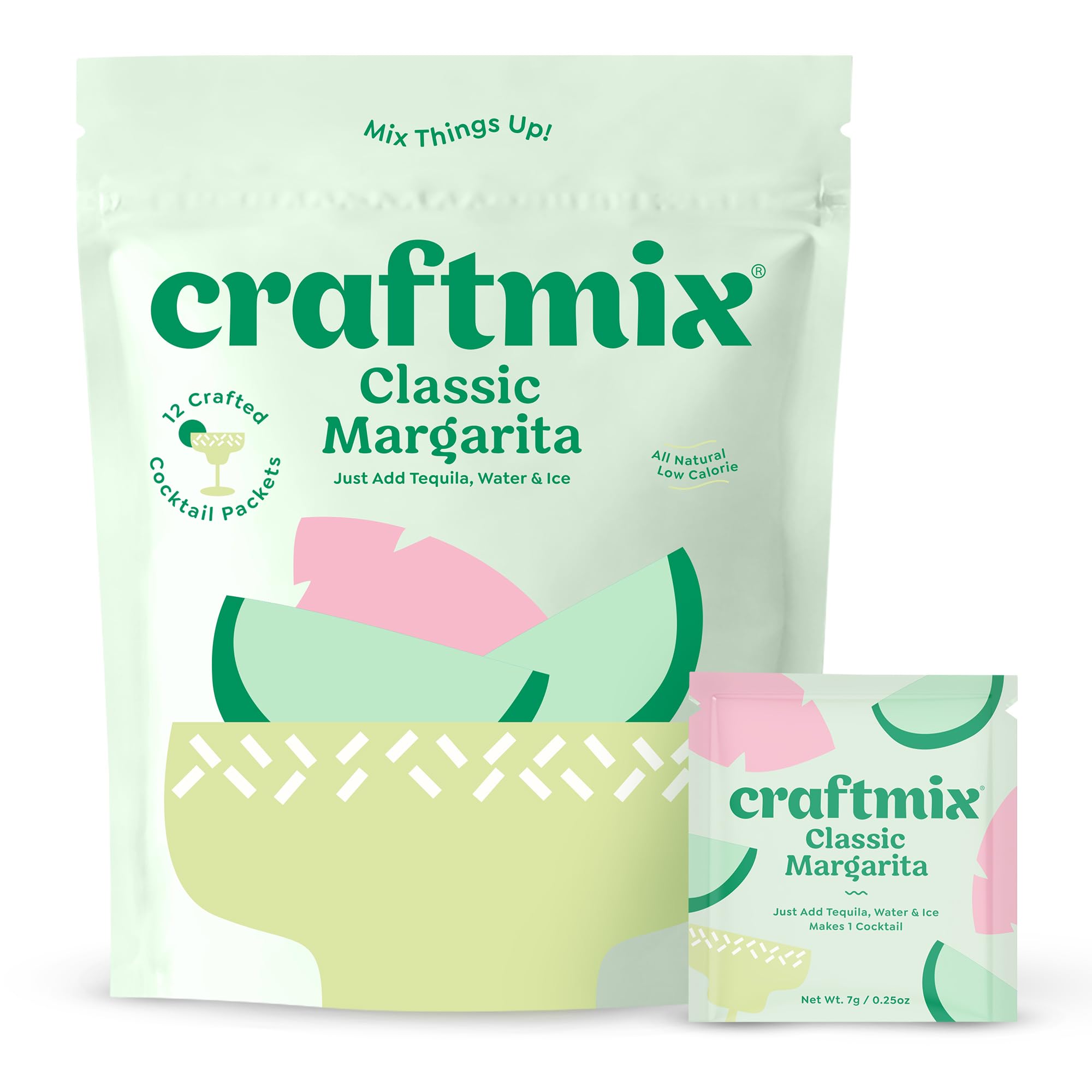Craftmix Classic Margarita, Makes 12 Drinks, Skinny Margarita Cocktail