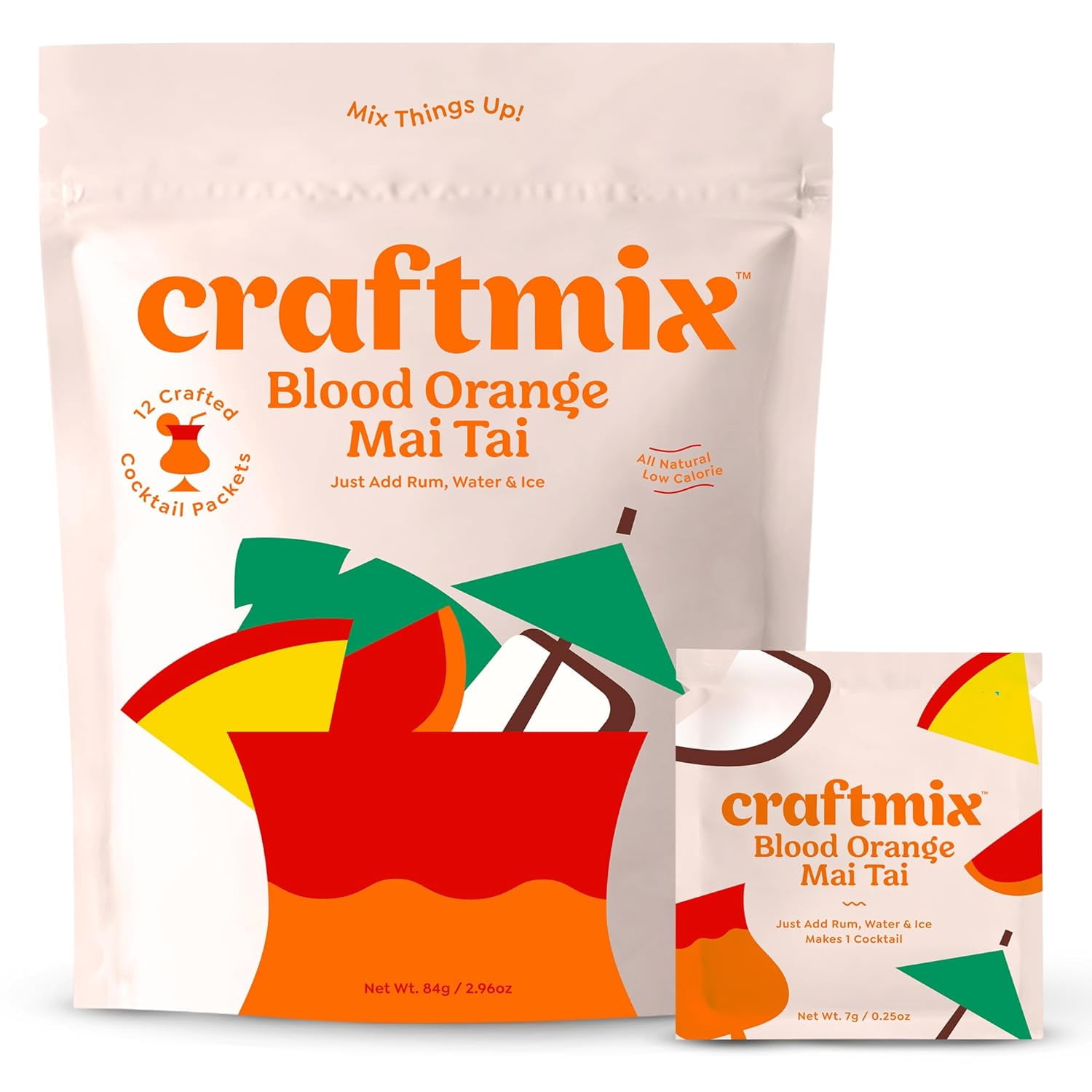 Craftmix Cocktail Mixers, Blood Orange Mai Tai, 12 Pack