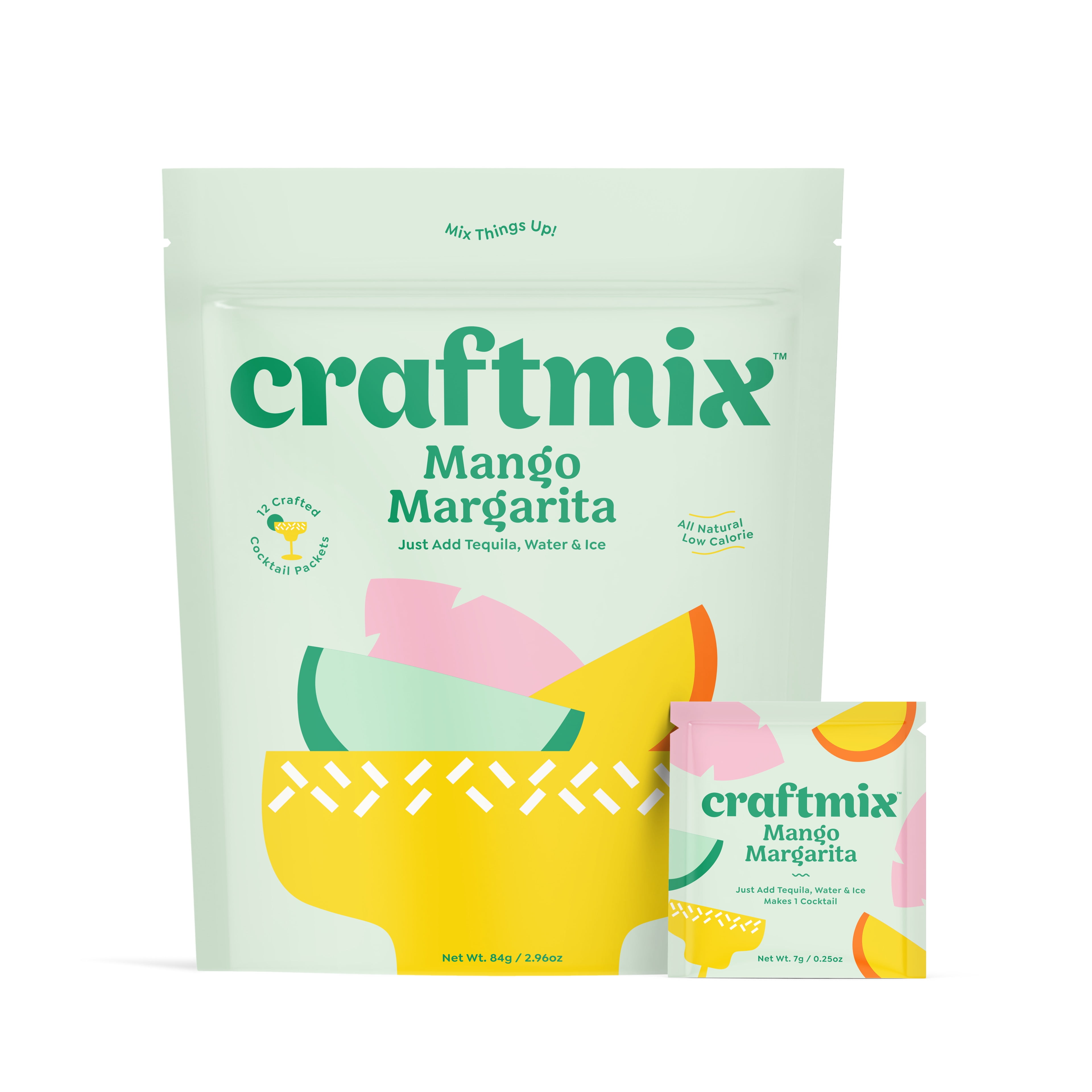 Craftmix Cocktail Mixers, Mango Margarita with Lime, 12 Pack