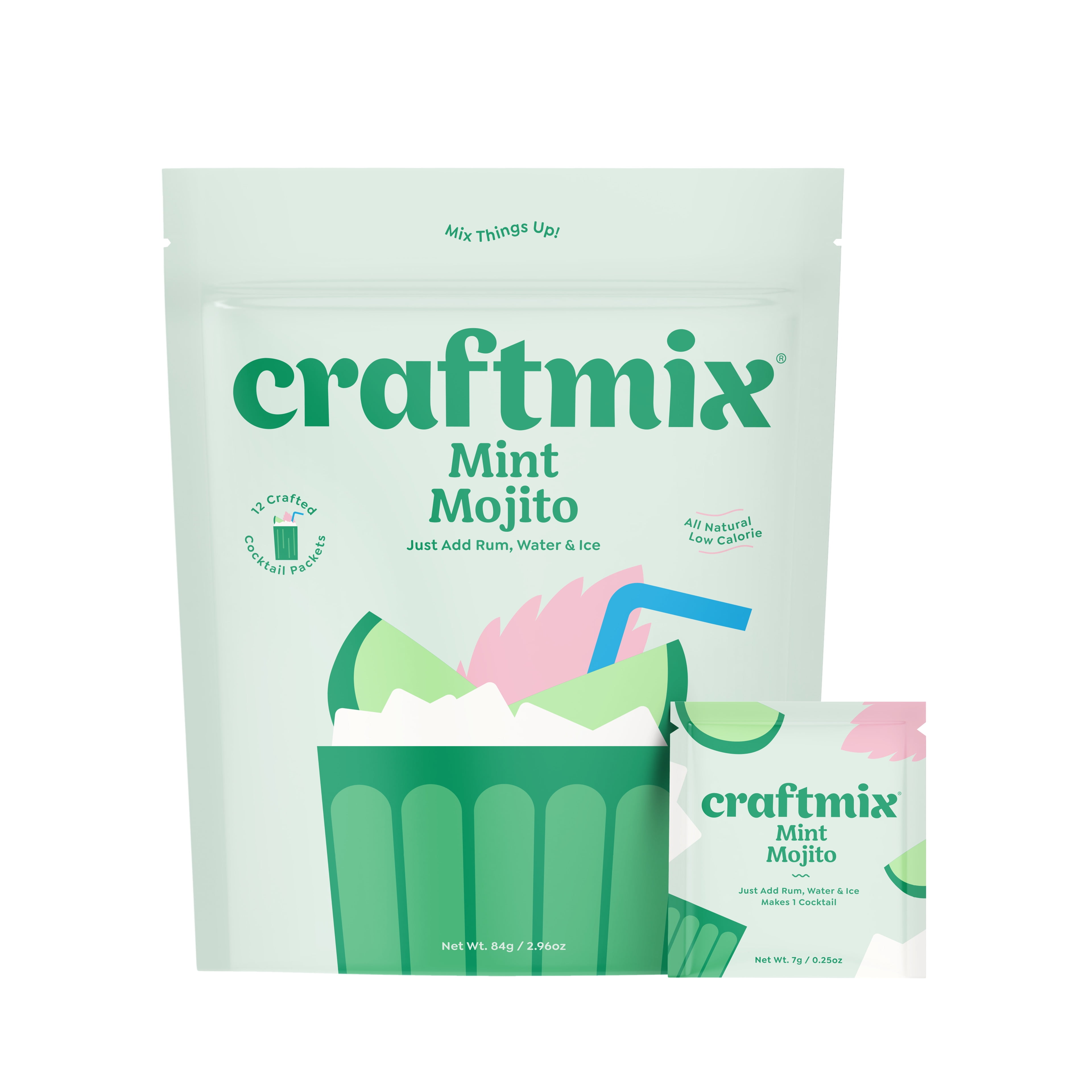Craftmix Cocktail Mixers, Mint Mojito with Lime, 12 Pack