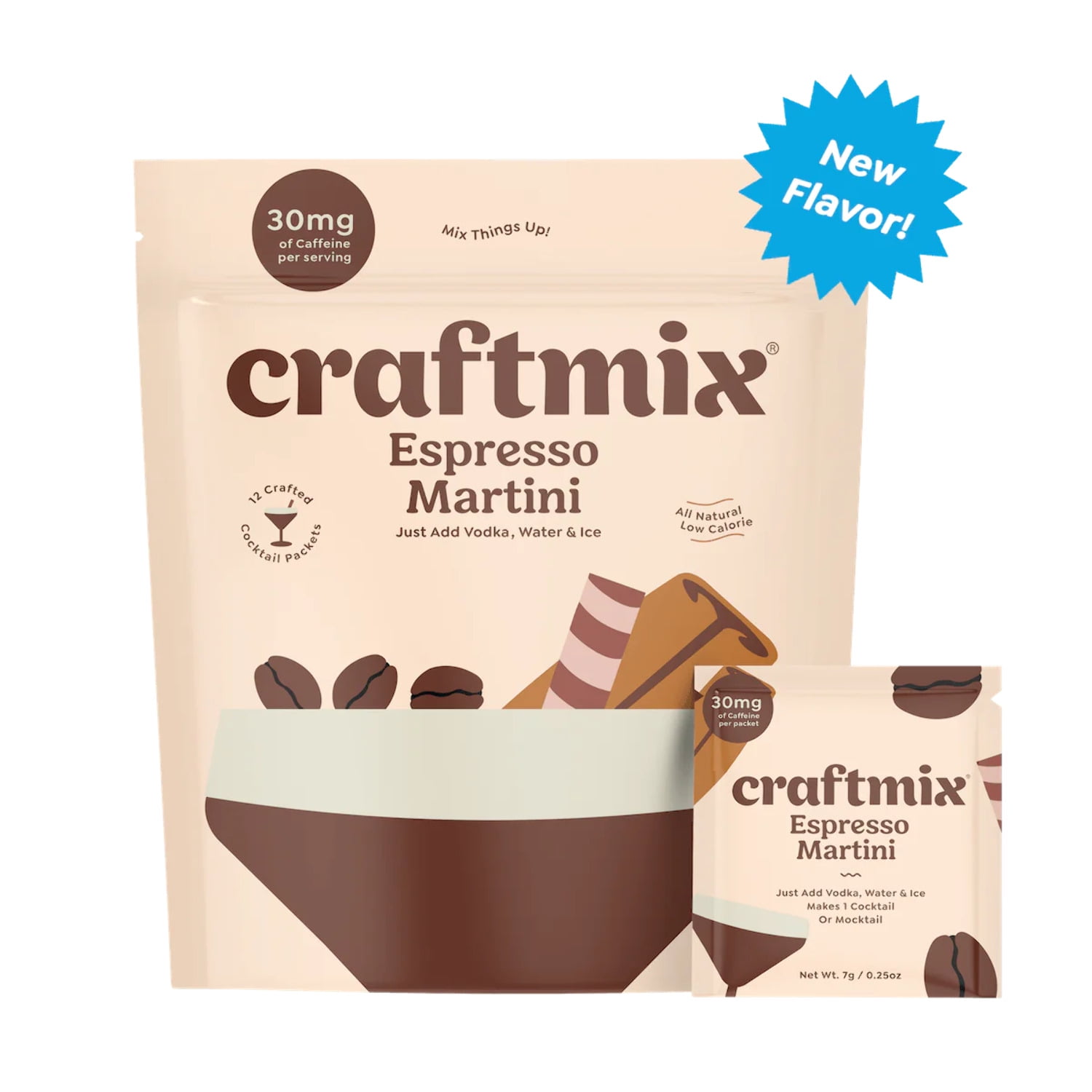 Craftmix Espresso Martini, Makes 12 Drinks, Skinny Cocktail Mixers