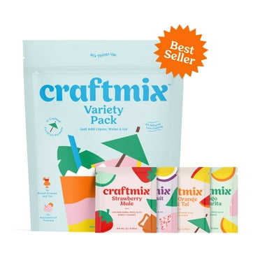 Craftmix Variety Pack Cocktail Mixers, 4 Flavors, 12 Count