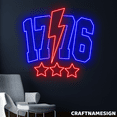 thumbnail image 1 of Craftnamesign 1776 Neon Sign, Happy 4th Of July Wall Art, America Party Wall Decor, 1 of 4