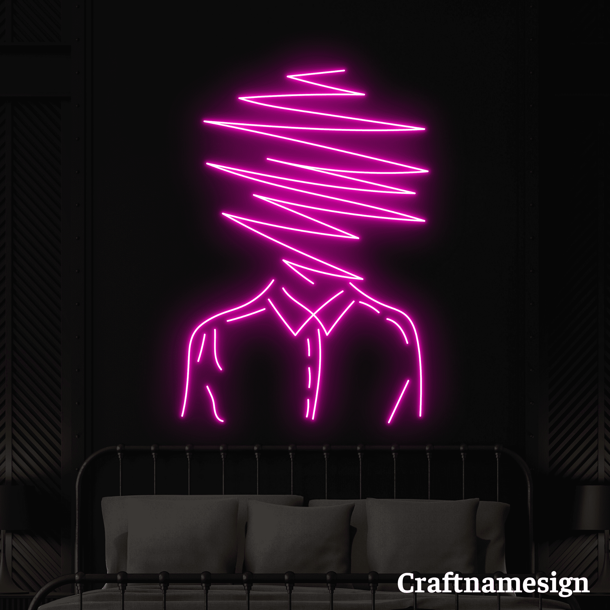 Craftnamesign Abstract Art LED Light Neon Sign for Bar Shop Bedroom