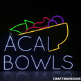 thumbnail image 1 of Craftnamesign Acai Bowls Neon Light For Wall Decor, Healthy Fruit Store Wall Sign, 1 of 5