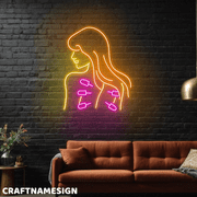 Craftnamesign Acupuncture Neon Sign, Wall Sign For Wellness Center Natural Healing