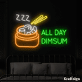 thumbnail image 1 of Craftnamesign All Day Dimsum Neon Sign, Restaurant Decor, Dimsum LED Sign, 1 of 4