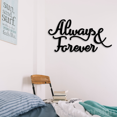 thumbnail image 1 of Craftnamesign Always & Forever Metal Wall Art, Bedroom Wall Decor, Bedroom Signs, 1 of 5