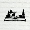 thumbnail image 1 of Craftnamesign Animal Forest Book Metal Wall Art LED Light, Adventure Book Sign, Book Wall Art, 1 of 5