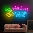 thumbnail image 1 of Craftnamesign Astrology Tarot Cards Reading Neon Sign Wall Art, Open Sign For Tarot Reading Store, 1 of 5