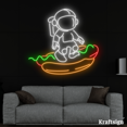 thumbnail image 1 of Craftnamesign Astronaut Hotdog Neon Sign,Fast Food Shop Decor,Spacemen Art, 1 of 4