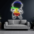 thumbnail image 1 of Craftnamesign Astronaut Ramen Neon Sign, Astronaut Wall Art for Japanese Food Ramen Restaurant Decor, 1 of 4