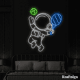 thumbnail image 1 of Craftnamesign Astronaut Tennis Neon Sign, Tennis Club Decor,Kid Room Decor, 1 of 4