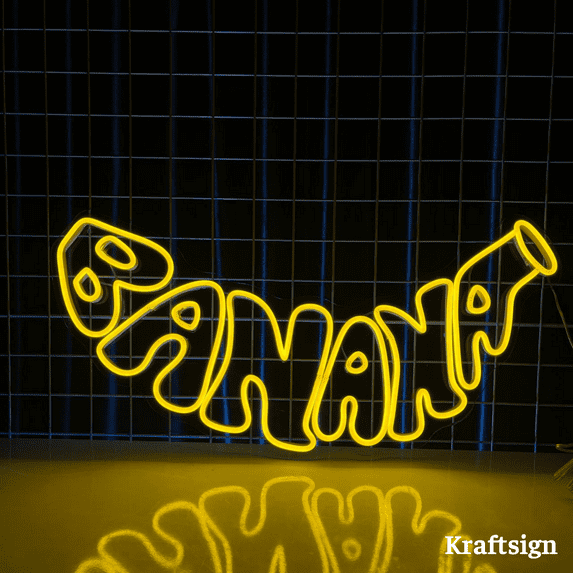 Craftnamesign Banana Neon Sign, Fruit Shop Decor, Banana Store LED Sign, Banana Lover Gifts
