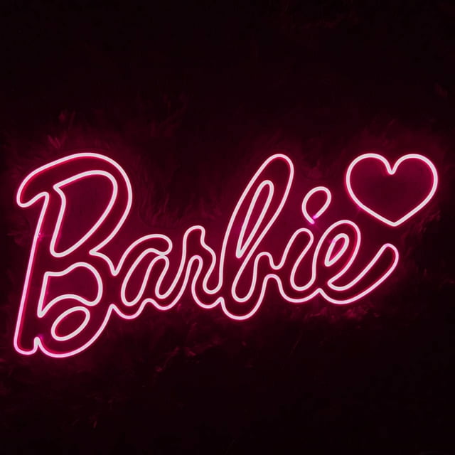 Craftnamesign Barbie with heart Neon Sign Barbie LED sign, Bedroom Decor, Gift For Her