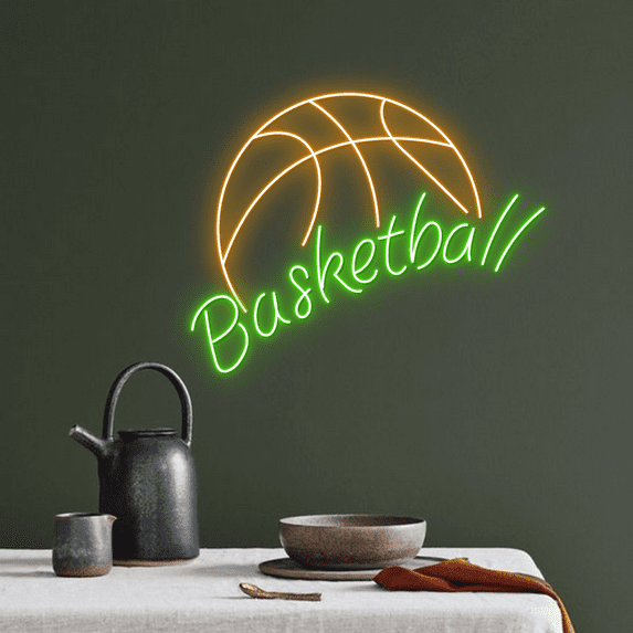 Craftnamesign Basketball Neon Sign, Basketball Club Decor, Gift For Son, Room Decoration