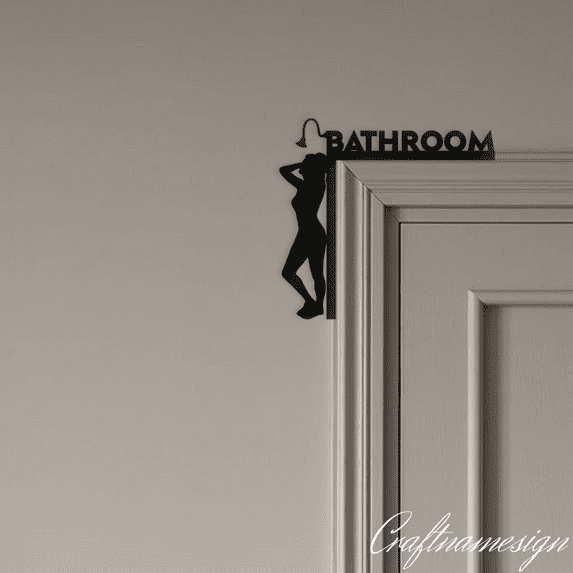 Craftnamesign Bathroom Door Corner Hanger, Door Corner Decor for Bathroom Workspace