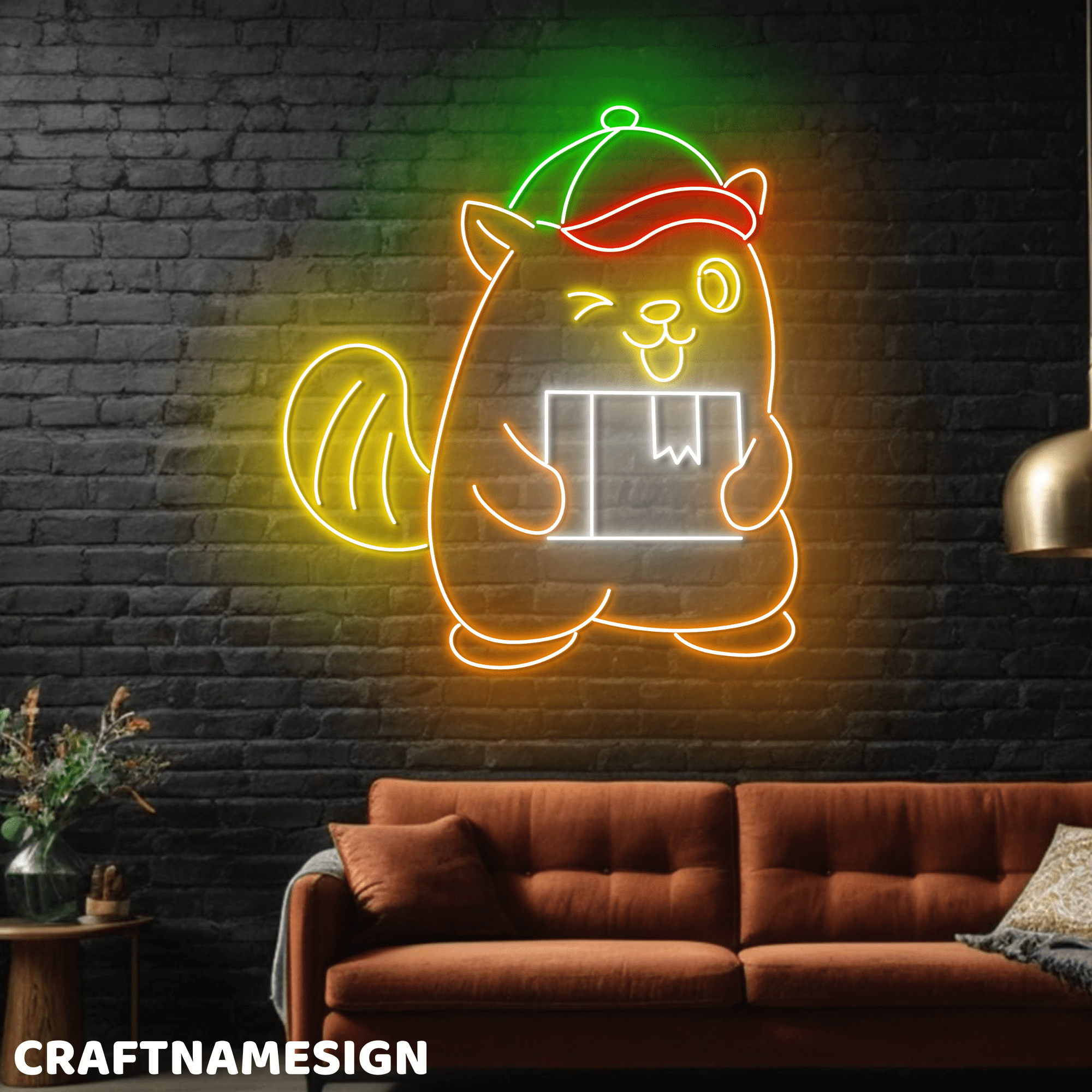 Craftnamesign Beaver Shipping Neon Sign For Wall Decor, Postal Services ...
