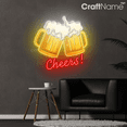 thumbnail image 1 of Craftnamesign Beer Neon Sign for Bar Pub Party Wall Art, Beer Club Decor, Drinks Shop Welcome Sign, 1 of 4