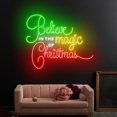 thumbnail image 1 of Craftnamesign Believe In The Of Magic Christmas Neon Sign, Believe Christmas LED Light Wall Art, 1 of 5
