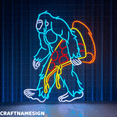 thumbnail image 1 of Craftnamesign Bigfoot With Pizza Led Sign, Pizza Shop Wall Art, Italian Restaurant Decor, 1 of 1