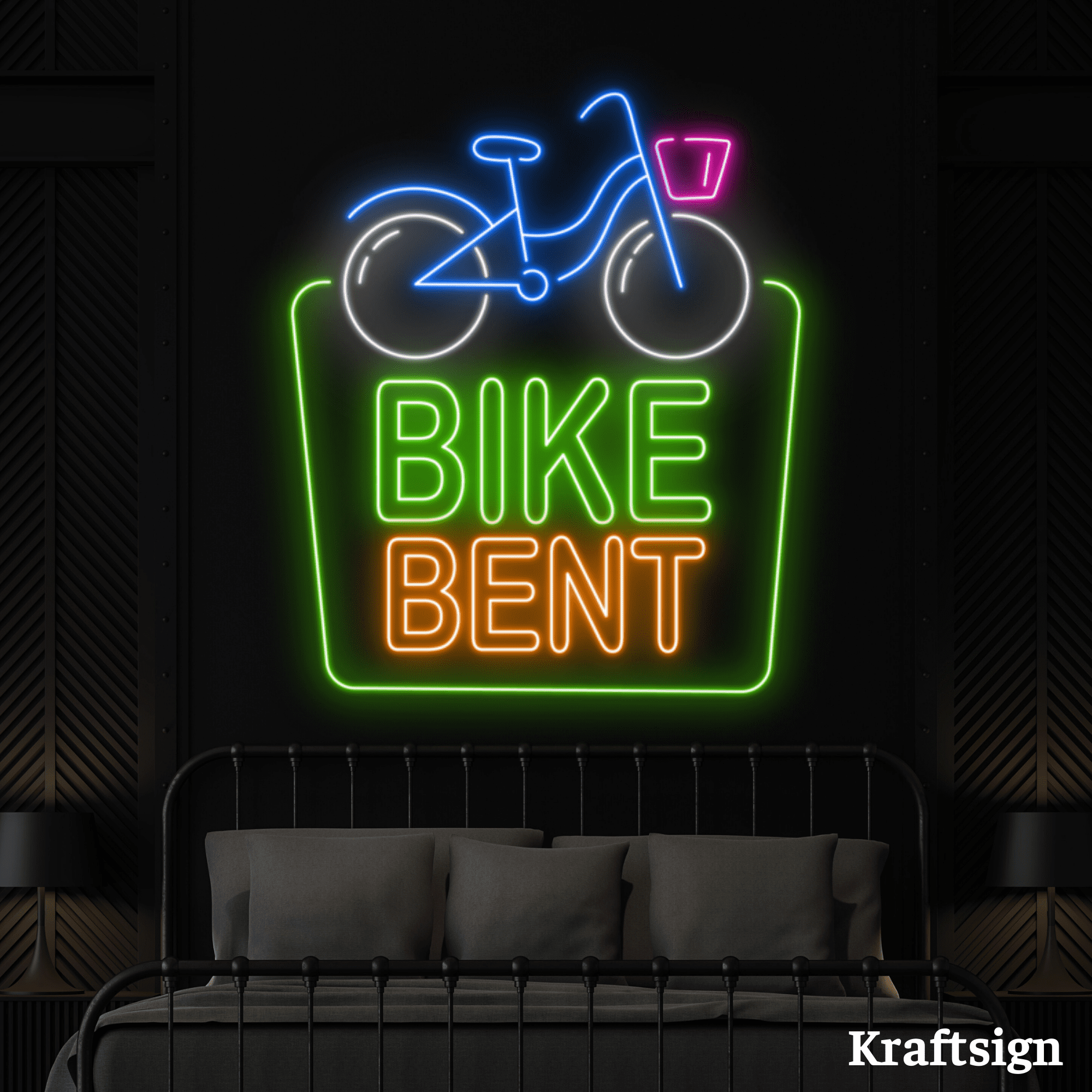 Craftnamesign Bike Rent Neon Sign, Bicycle LED Sign, Bike Rent Shop ...