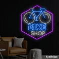 thumbnail image 1 of Craftnamesign Bike Shop Neon Sign, Bike Shop LED Signage, Bicycle Decor, 1 of 4
