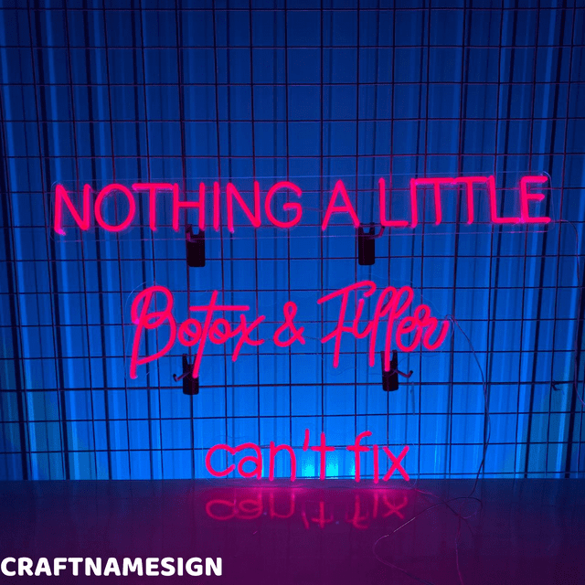 Craftnamesign Botox Filler Neon Sign, Botox Filler Spa Wall Art