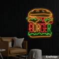 thumbnail image 1 of Craftnamesign Burger Neon Signs, Burger Shop LED Signage, Fast Food Decor, 1 of 4