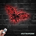 thumbnail image 1 of Craftnamesign Butterfly Metal Wall Art LED Light, Butterfly lover Sign Home Decor, 1 of 5