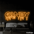 thumbnail image 1 of Craftnamesign Candy Neon Sign, Candy Shop Party Decor, Sweet Shop LED Sign, 1 of 4