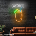 thumbnail image 1 of Craftnamesign Cantarito Neon Sign, Mexican Cocktail Wall Art, Bar Pub Wall Decor, 1 of 5