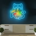 thumbnail image 1 of Craftnamesign Cat Eat Noodles Neon Sign, Cat LED Light, Noodles Store Wall Art, 1 of 5