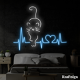 thumbnail image 1 of Craftnamesign Cat Heartbeat Neon Sign, Cat Lover Gift, Pet Spa Clinic Decor, 1 of 4