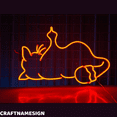 thumbnail image 1 of Craftnamesign Cat Lying Neon Sign, Bar Pub Wall Decor, Bedroom Led Light Wall Art, 1 of 4