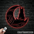 thumbnail image 1 of Craftnamesign Cat On The Moon Metal Sign LED Light, Cat Lover Gift, Cat Wall Art, Moon Star Sign, 1 of 5