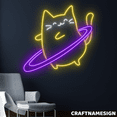 thumbnail image 1 of Craftnamesign Cat Play With Hoop Led Sign, Pet Spa Wall Decor, Pet Shop Wall Art, 1 of 4