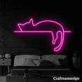 thumbnail image 1 of Craftnamesign Cat Sleep LED Light Neon Sign for Bedroom Office Space Living Room Wall Art, 1 of 5