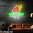 thumbnail image 1 of Craftnamesign Chalk Dirty To Me Neon Sign, Wall Art For Billiards 8 Ball Pool Decor, 1 of 5