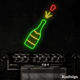 thumbnail image 1 of Craftnamesign Champagne Neon Sign, Champagne Shop LED Sign, Bar Club Decor, 1 of 4
