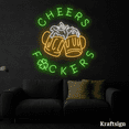 thumbnail image 1 of Craftnamesign Cheers Neon Sign, St. Patrick Day LED Signs, Beer Club Decor, 1 of 4