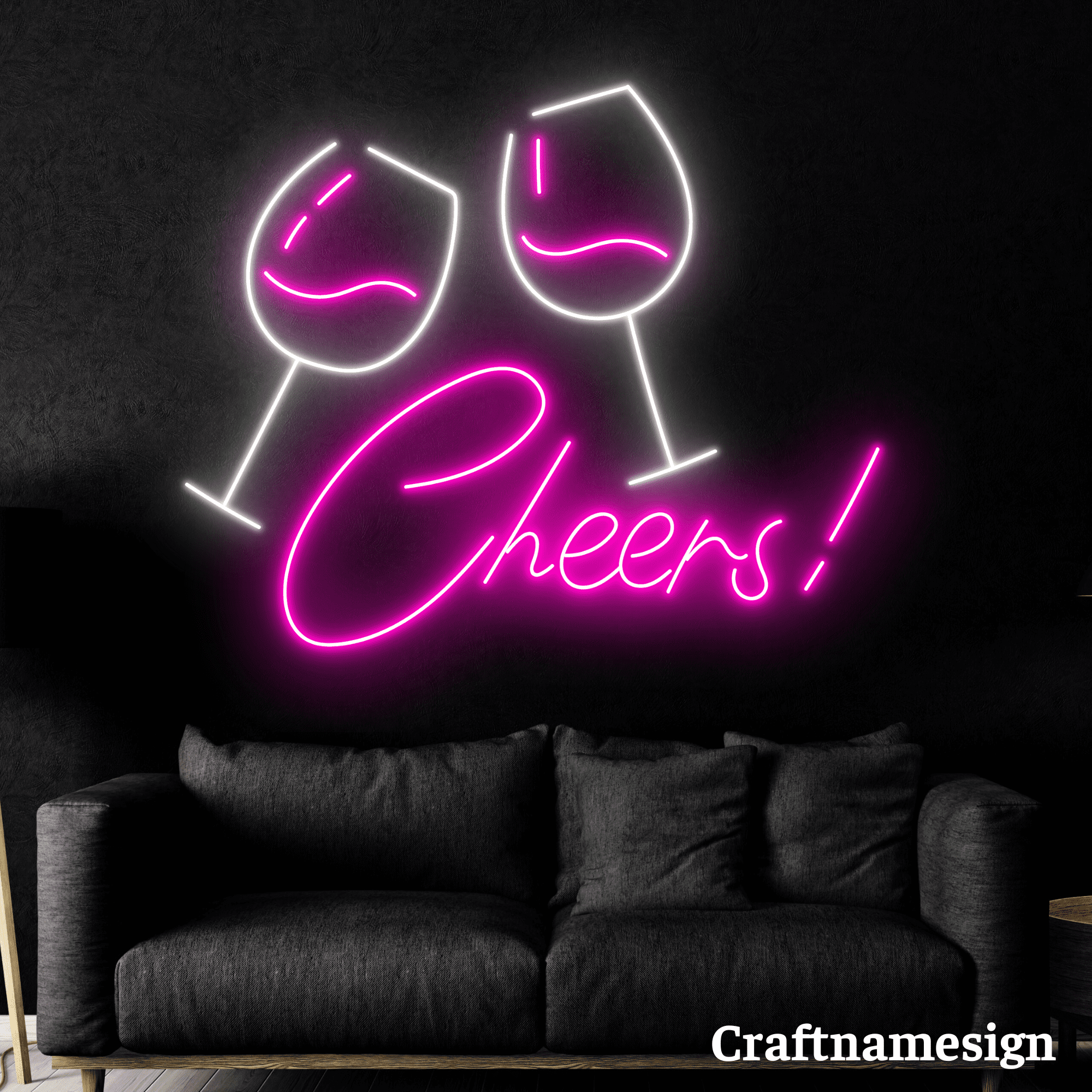 Cocktails Cheers Neon Sign Dimmable Cheers Neon Signs for Wall Decor