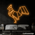 thumbnail image 1 of Craftnamesign Chicken Geometric Neon Sign for Chicken Shop Bedroom Wall Decor, 1 of 5