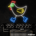 thumbnail image 1 of Craftnamesign Chicken Roller Skating Neon Sign, Chicken Wall Art, 1 of 4